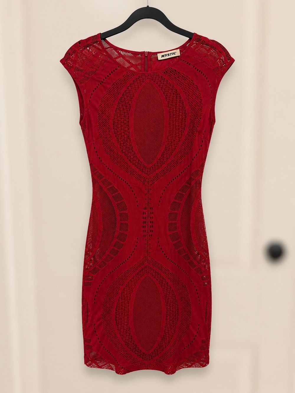 Mystic Red Lace Bodycon Dress